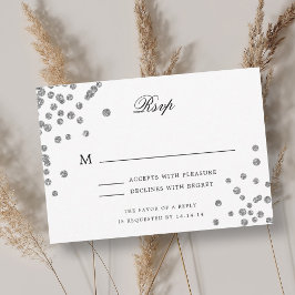 Lila för Bröllop OSA-konfetti i elegant Silver OSA Kort