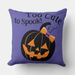 Lila för cute till Spook Halloween Pumpkin Kudde