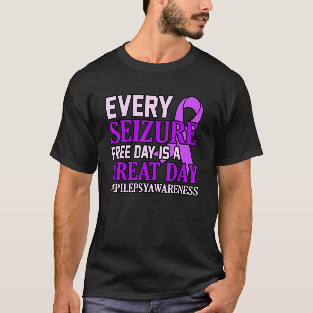 Lila för epilepsimedvetenhet om epilepsifridag Rib T Shirt (Framsida)