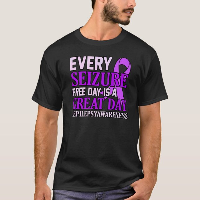 Lila för epilepsimedvetenhet om epilepsifridag Rib T Shirt (Framsida)
