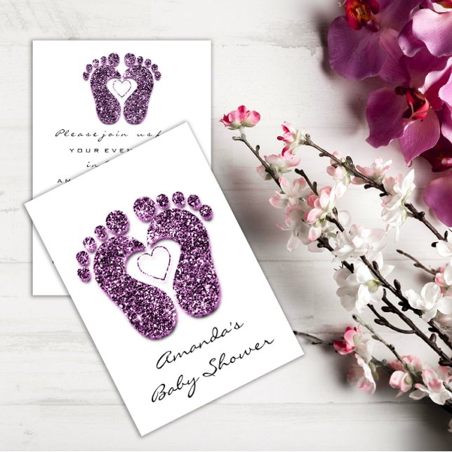 Lila för fet, vit minimalism i flicka inbjudningar (Burgundy Marsala Wedding Rose Gold Roses Floral Invitation)