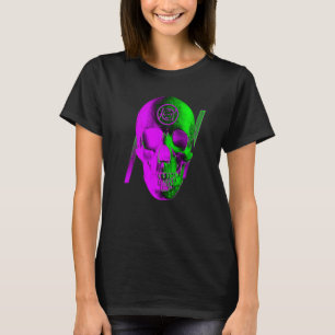 Lila för grafikskal t shirt