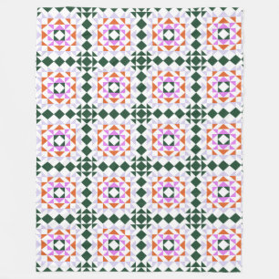 Lila för Grönten Mönster i det moderna geometriska Fleecefilt