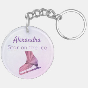 lila för isskisser i nyckelkedjan figur skater