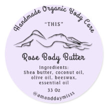 Lila för kroppssmörets Balm Care Packaging Black