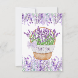 Lila för Lavender Flower Basket Grönt - tackkort Tack Kort