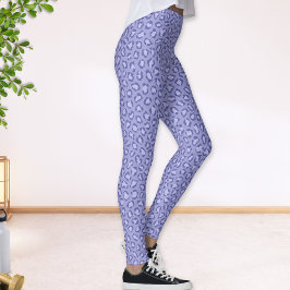 Lila för leopard Animal Print Periwinkle Leggings