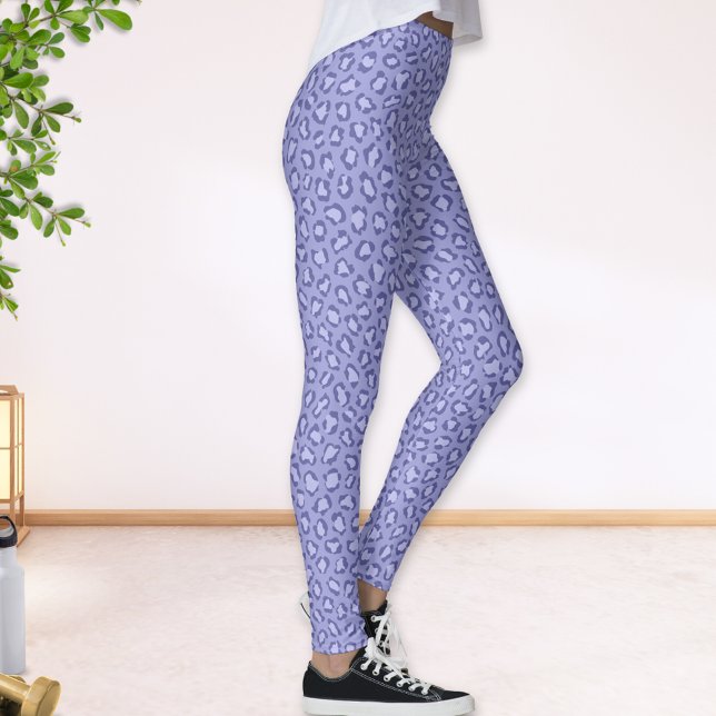 Lila för leopard Animal Print Periwinkle Leggings (Skapare uppladdad)