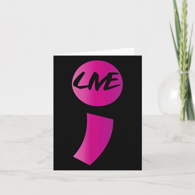 Lila för medvetandegörande om psykisk hälsa kort (Framsida)