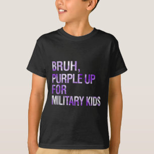 Lila för militära barn i månaden för militära oper t shirt