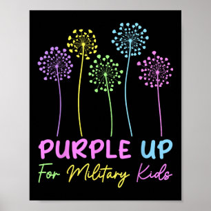 Lila för militära barn - militärens månad poster