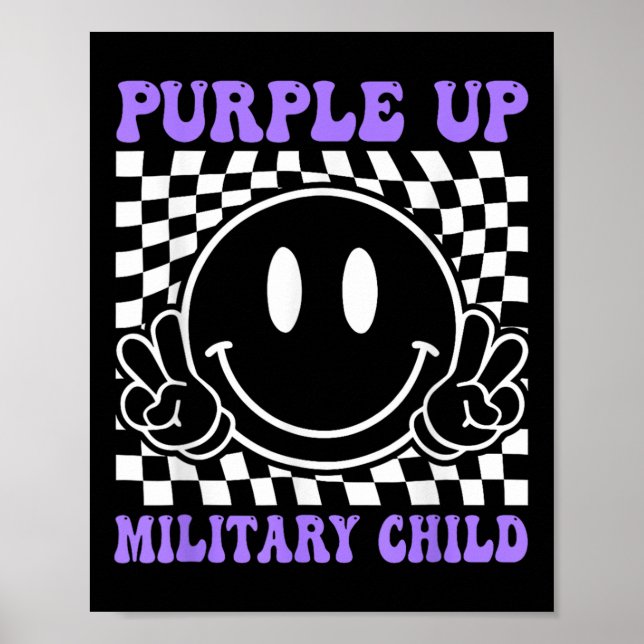 Lila för militära barn till militära barn poster (Framsidan)