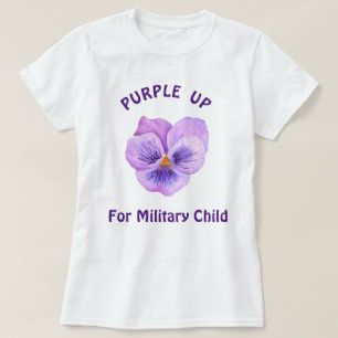Lila för militära barn till militära barn t shirt