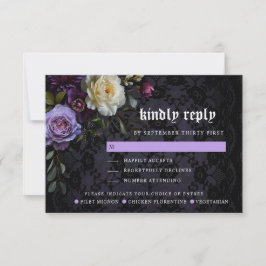 Lila för moody Elegant, Gothic Garden | Måltider OSA Kort