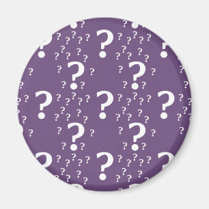 Lila för mysteri-frågetecken vid gåvpuzzel magnet