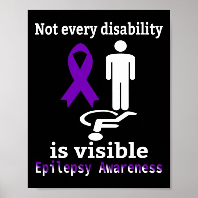 Lila för ökad medvetenhet om epilepsi poster (Framsidan)