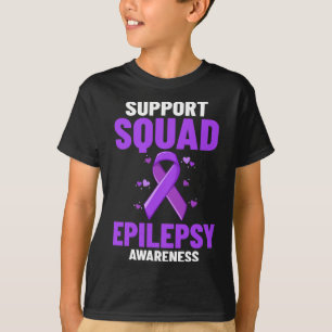 Lila för ökad medvetenhet om epilepsi Ribbon Brace T Shirt