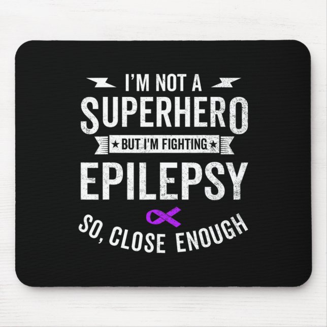 Lila för ökad medvetenhet om Epilepsi Warrior Surv Musmatta (Framsidan)