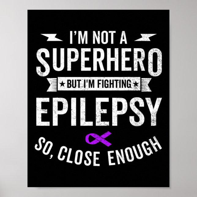 Lila för ökad medvetenhet om Epilepsi Warrior Surv Poster (Framsidan)