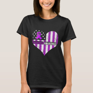 Lila för ökad medvetenhet om överdosering Ribbon D T Shirt