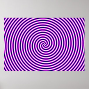 Lila för optisk Illusion-hypno Poster