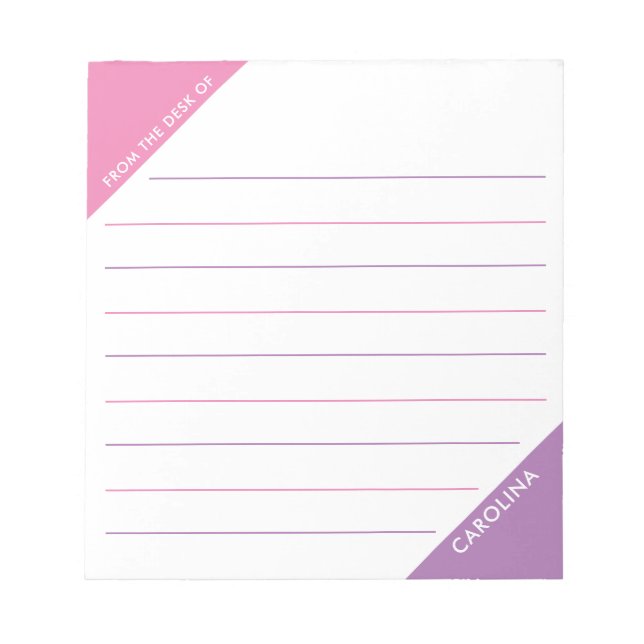 Lila för Rosa av hörnfärgblock från skrivbordet Anteckningsblock (Framsida)