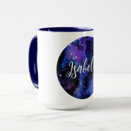 Lila för vattenfärg Universe Mugg