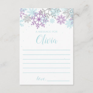 Lila för Winter Onederland Capsule Note Card Tilläggskort
