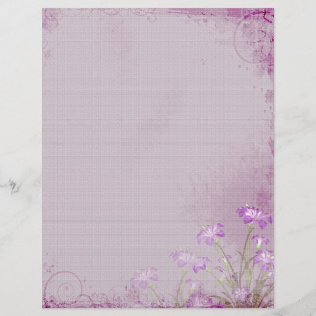 Lila Foral Letterhead (Framsida)