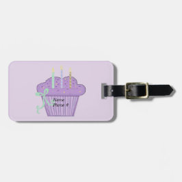 Lila Förtjusning Cupcake Bagagebricka
