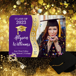 Lila | Foto av Wave Grad Cap från Guld Student Magnet