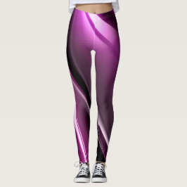 Lila Fractal Abstrakt - bakgrund Leggings