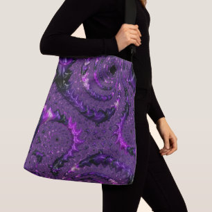 Lila Fractal Axelväska