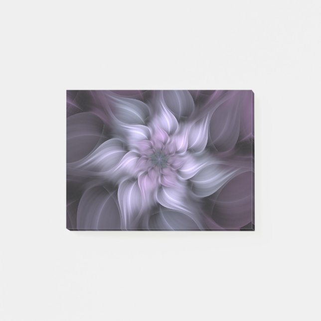 Lila Fractal Flower Post-it Block (Framsida)