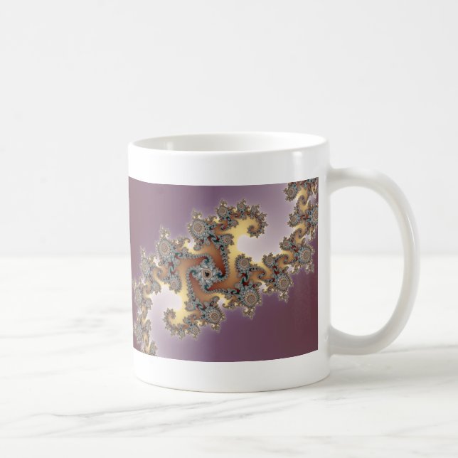 Lila - Fractal Kaffemugg (Höger)