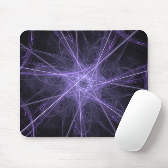 Lila Fractal Mousepad Musmatta (Med mus)
