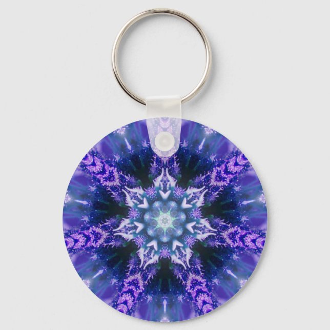 Lila Fractal Nyckelring (Framsida)