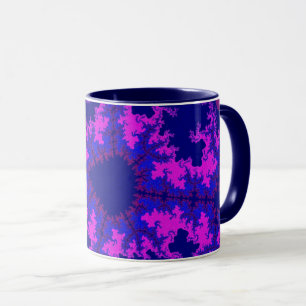 Lila Fractal Stänk Mugg