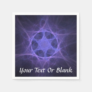 Lila Fractal Star of David Pappersservett