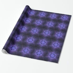 Lila Fractal Star of David Presentpapper