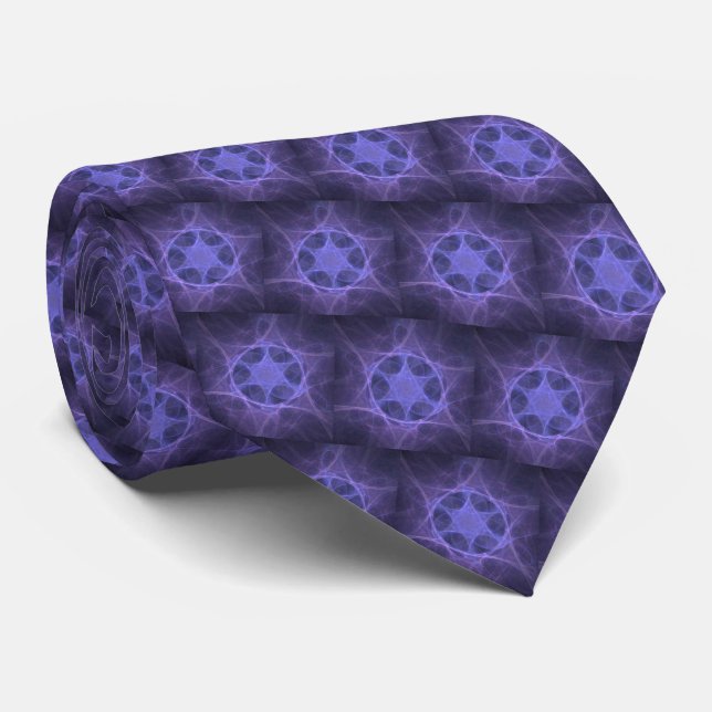 Lila Fractal Star of David Slips (Rullad)