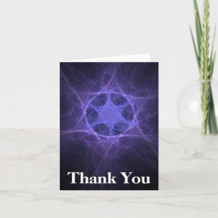 Lila Fractal Star of David Tack Kort
