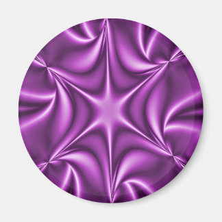 Lila Fractal Starblomma Magnet