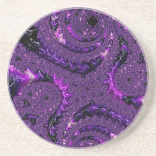 Lila Fractal Underlägg Sandsten