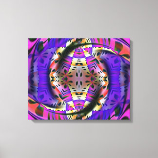 Lila Fractal Wrapped Canvas