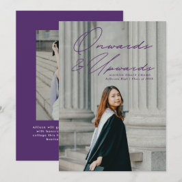 Lila framåt och uppåt 2 Photo Studenten Meddelande