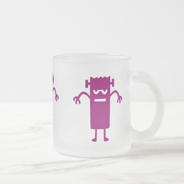 Lila Frankenstein Halloween-klippbilder Kaffemugg (Höger)