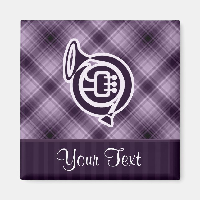 Lila Fransk Horn Magnet (Framsidan)