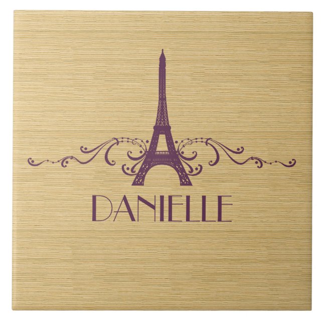 Lila Fransk: Mourish Tile Kakelplatta (Framsidan)