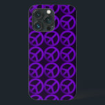 Lila Fredstecken Telefonväska<br><div class="desc">Fredssymbolen mönster mobil fodral i lila.</div>